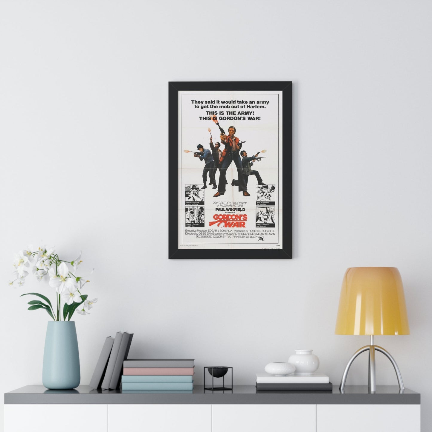 GORDON'S WAR 1973 - Framed Movie Poster-The Sticker Space