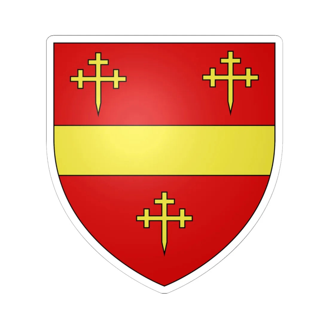 Gore arms (Ireland) (Coat of Arms) STICKER Vinyl Kiss-Cut Decal 6 Inch White - The Sticker Space