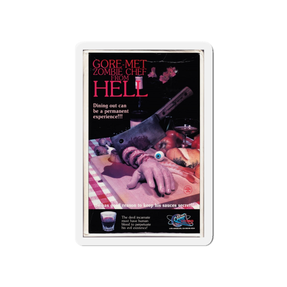 GOREMET ZOMBIE CHEF FROM HELL 1986 Movie Poster - Die-Cut Magnet-5" x 5"-The Sticker Space