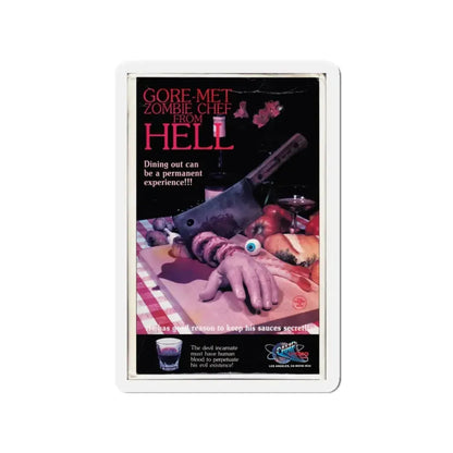 GOREMET ZOMBIE CHEF FROM HELL 1986 Movie Poster - Refrigerator Magnet 3 Inch - The Sticker Space