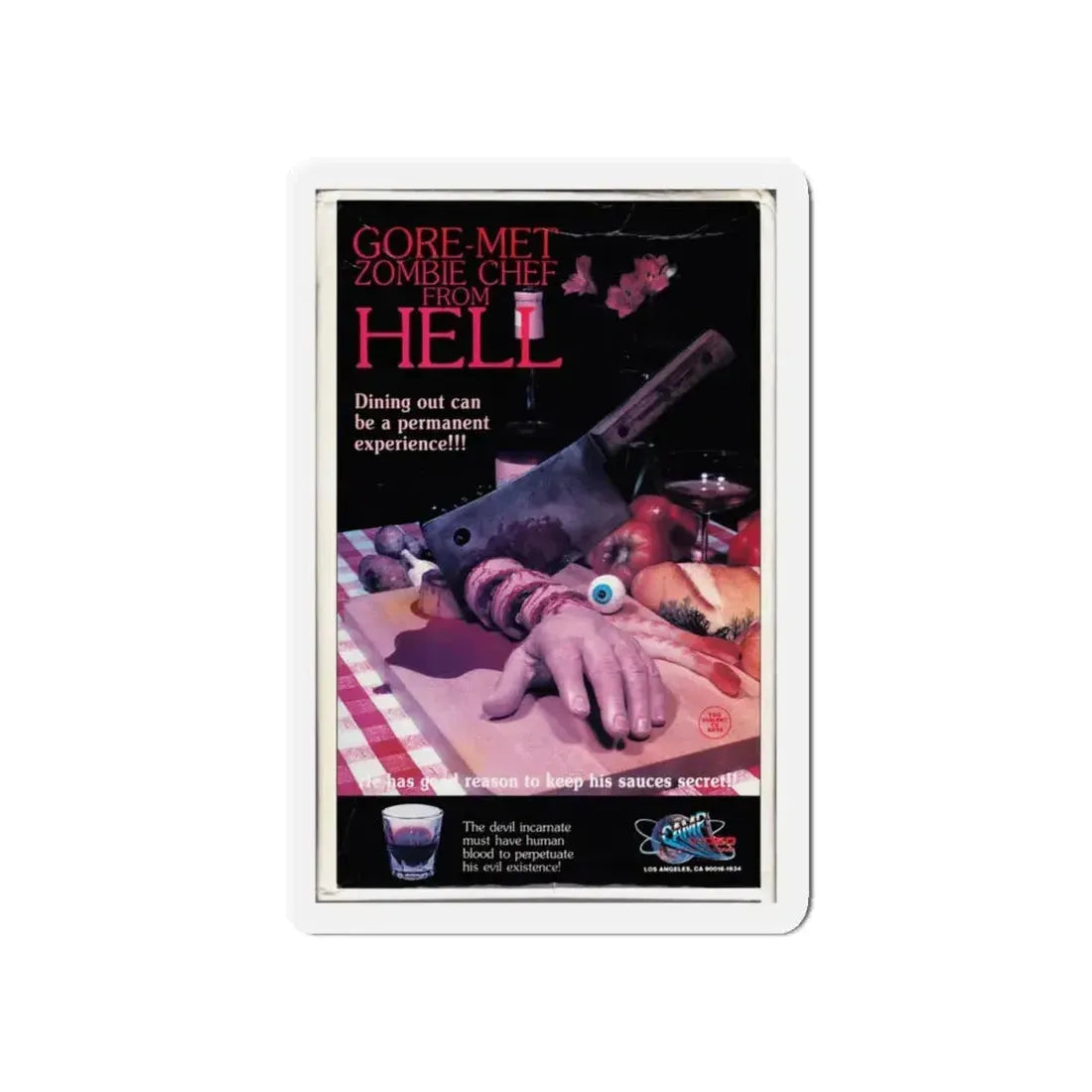 GOREMET ZOMBIE CHEF FROM HELL 1986 Movie Poster - Refrigerator Magnet 5 Inch - The Sticker Space