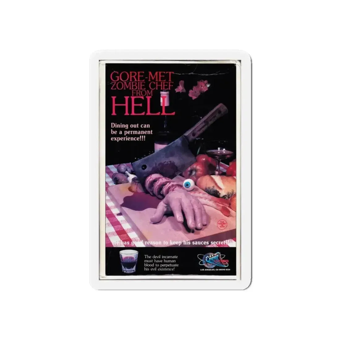 GOREMET ZOMBIE CHEF FROM HELL 1986 Movie Poster - Refrigerator Magnet - The Sticker Space