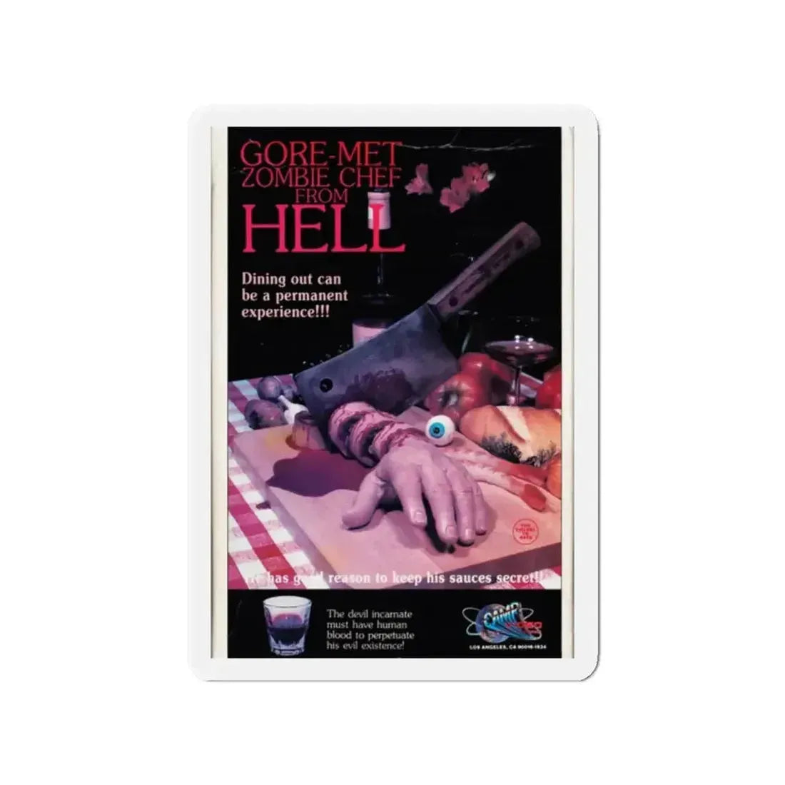 GOREMET ZOMBIE CHEF FROM HELL 1986 Movie Poster - Refrigerator Magnet - The Sticker Space
