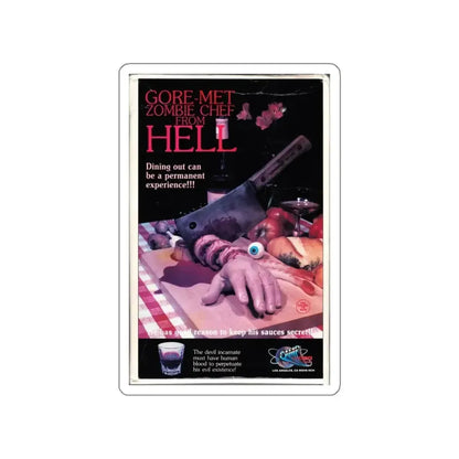 GOREMET ZOMBIE CHEF FROM HELL 1986 Movie Poster STICKER Vinyl Die-Cut Decal - The Sticker Space