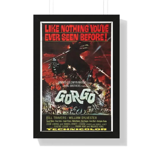 GORGO 1961 - Framed Movie Poster 16″ x 24″ Black - The Sticker Space