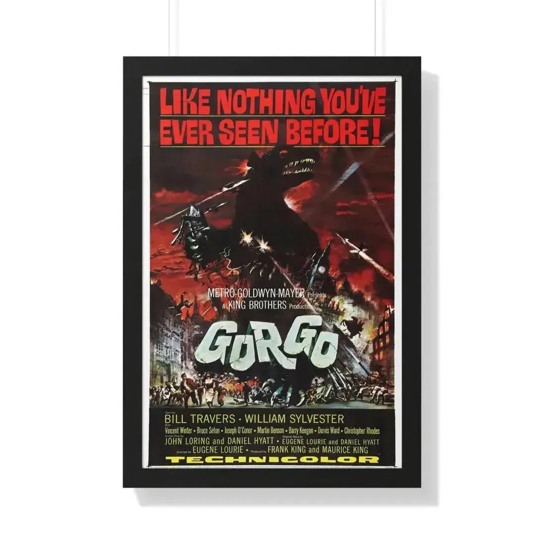 GORGO 1961 - Framed Movie Poster 20" x 30" Black - The Sticker Space