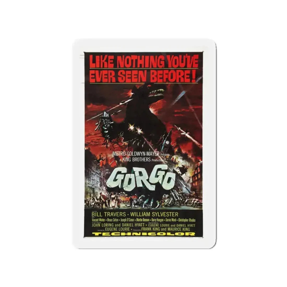 GORGO 1961 Movie Poster - Refrigerator Magnet 3 Inch - The Sticker Space