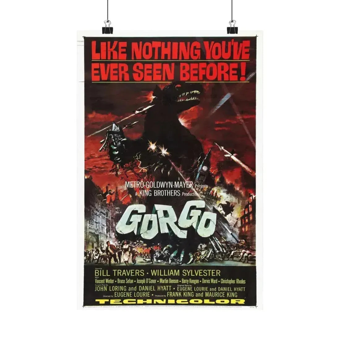 GORGO 1961 - Paper Movie Poster 12″ x 18″ Matte - The Sticker Space