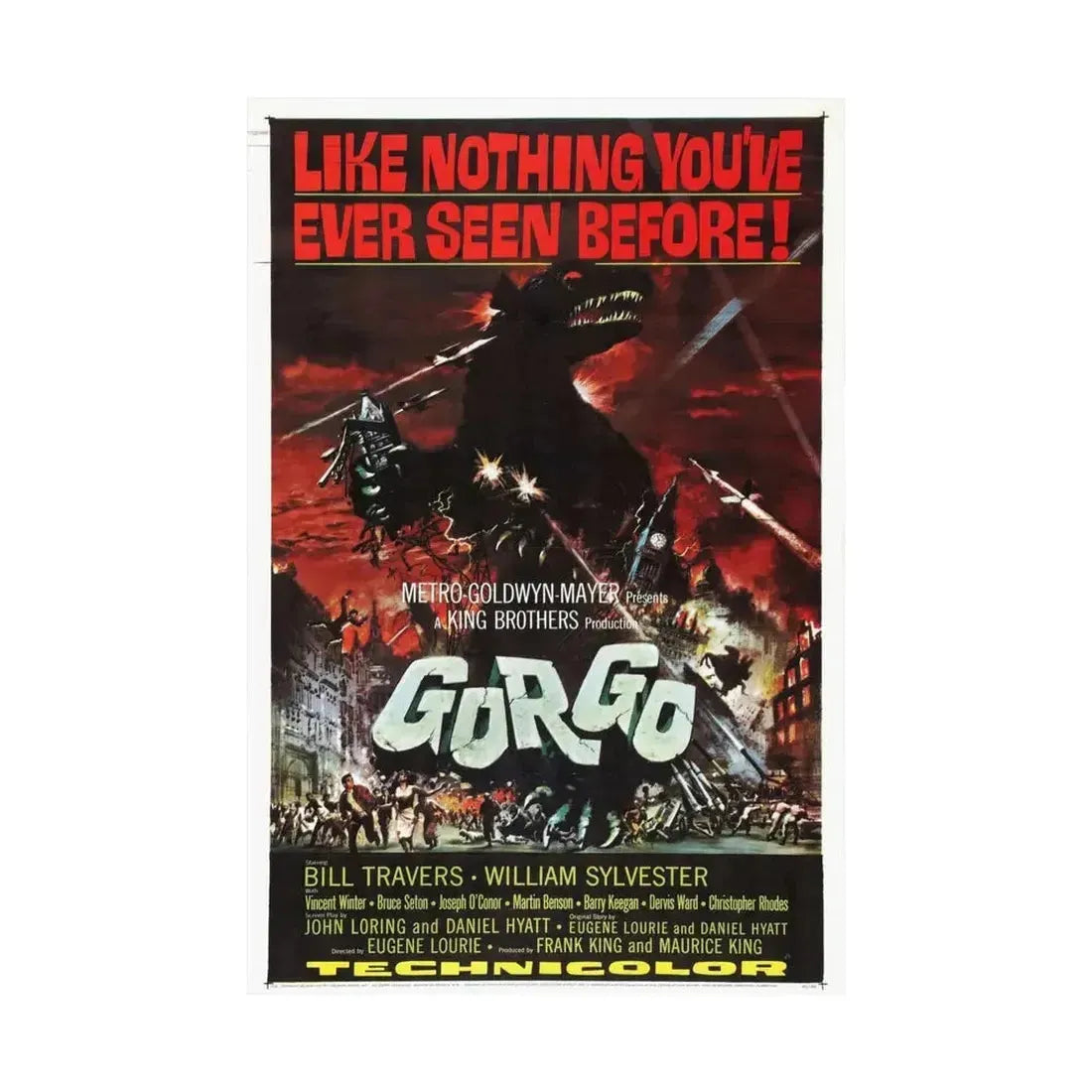 GORGO 1961 - Paper Movie Poster - The Sticker Space