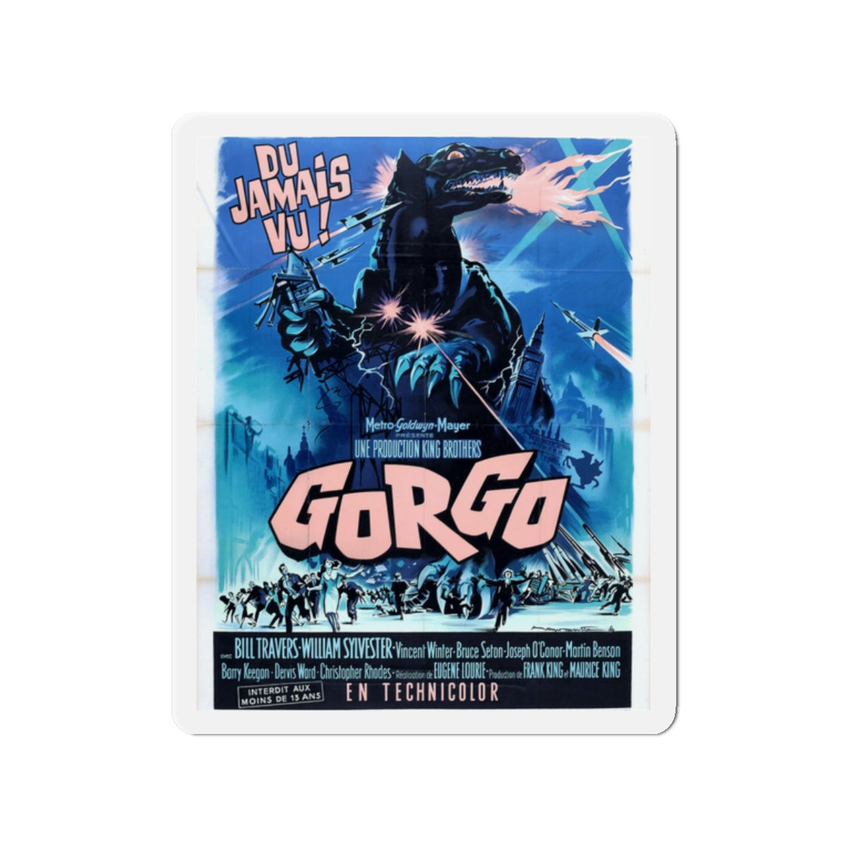 GORGO (2) 1961 Movie Poster - Die-Cut Magnet-2" x 2"-The Sticker Space