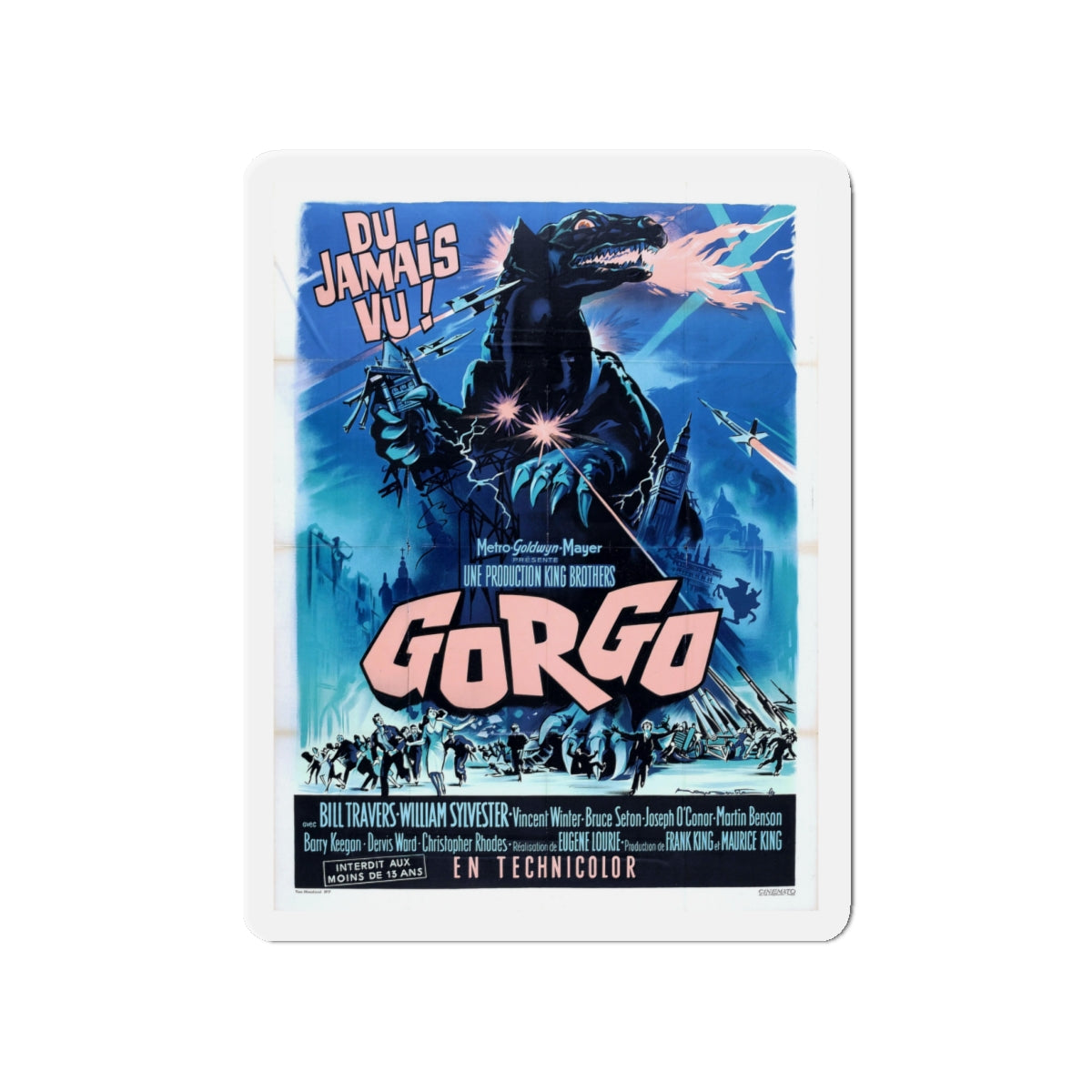 GORGO (2) 1961 Movie Poster - Die-Cut Magnet-4" x 4"-The Sticker Space