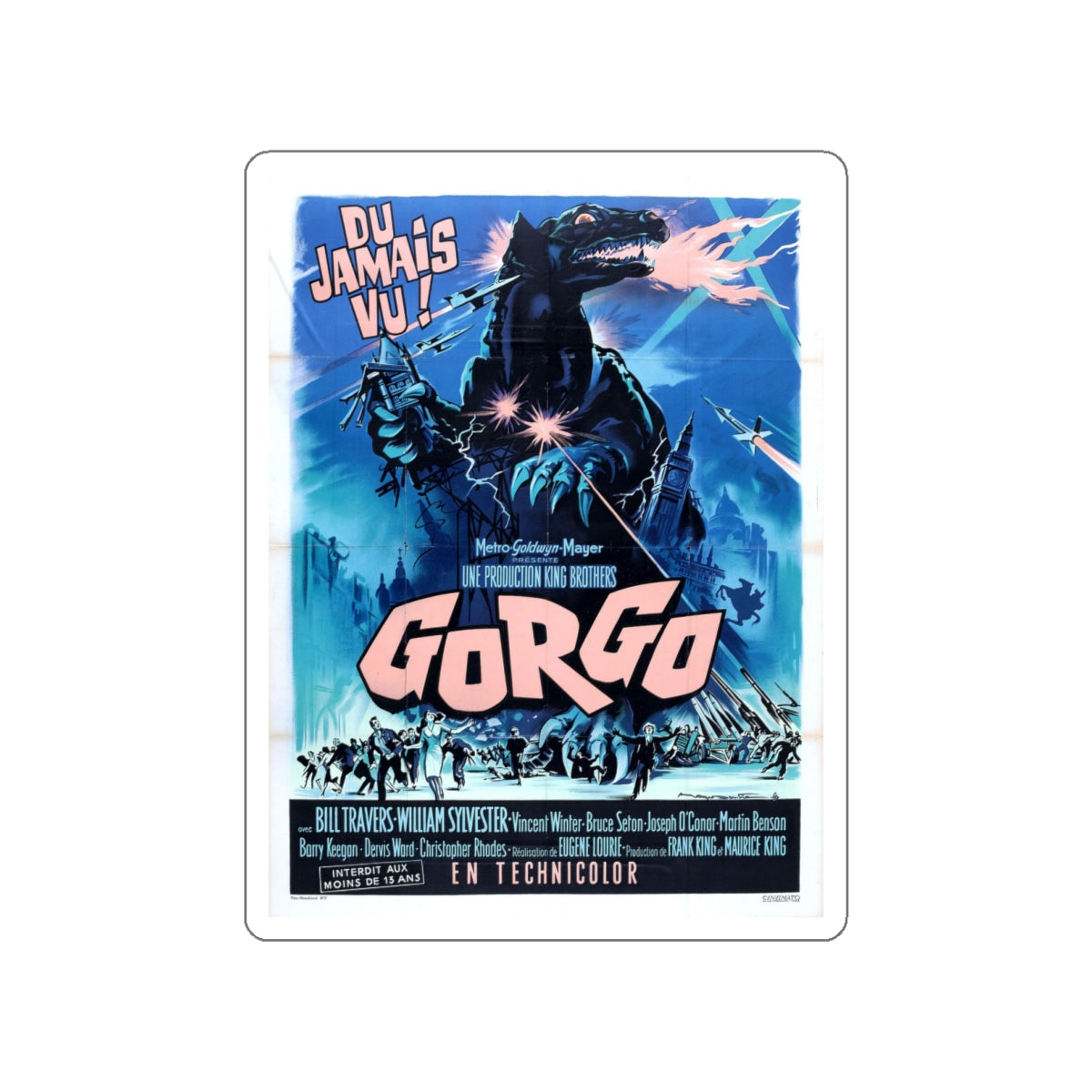 GORGO (2) 1961 Movie Poster STICKER Vinyl Die-Cut Decal-6 Inch-The Sticker Space