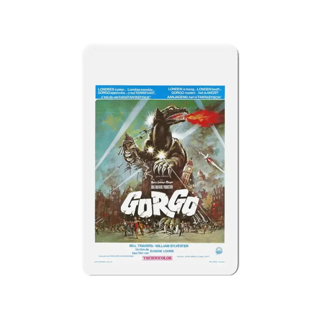 GORGO (BELGIAN) 1961 Movie Poster - Refrigerator Magnet 4 Inch - The Sticker Space