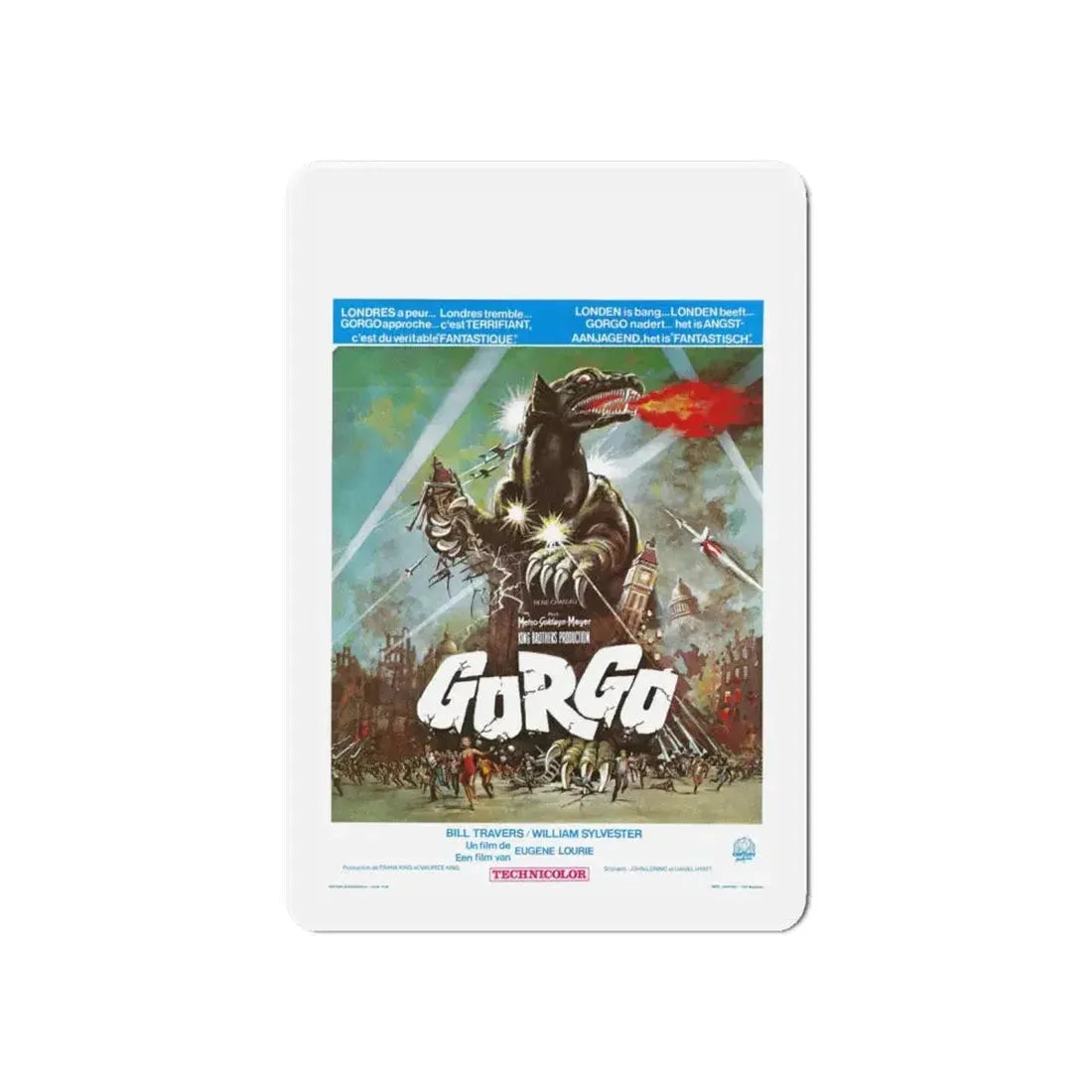GORGO (BELGIAN) 1961 Movie Poster - Refrigerator Magnet 6 Inch - The Sticker Space