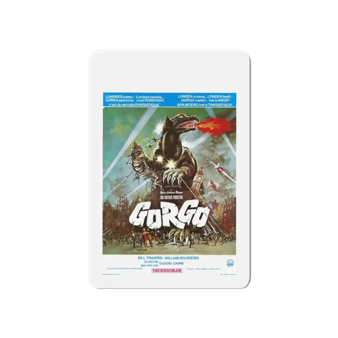 GORGO (BELGIAN) 1961 Movie Poster - Refrigerator Magnet - The Sticker Space