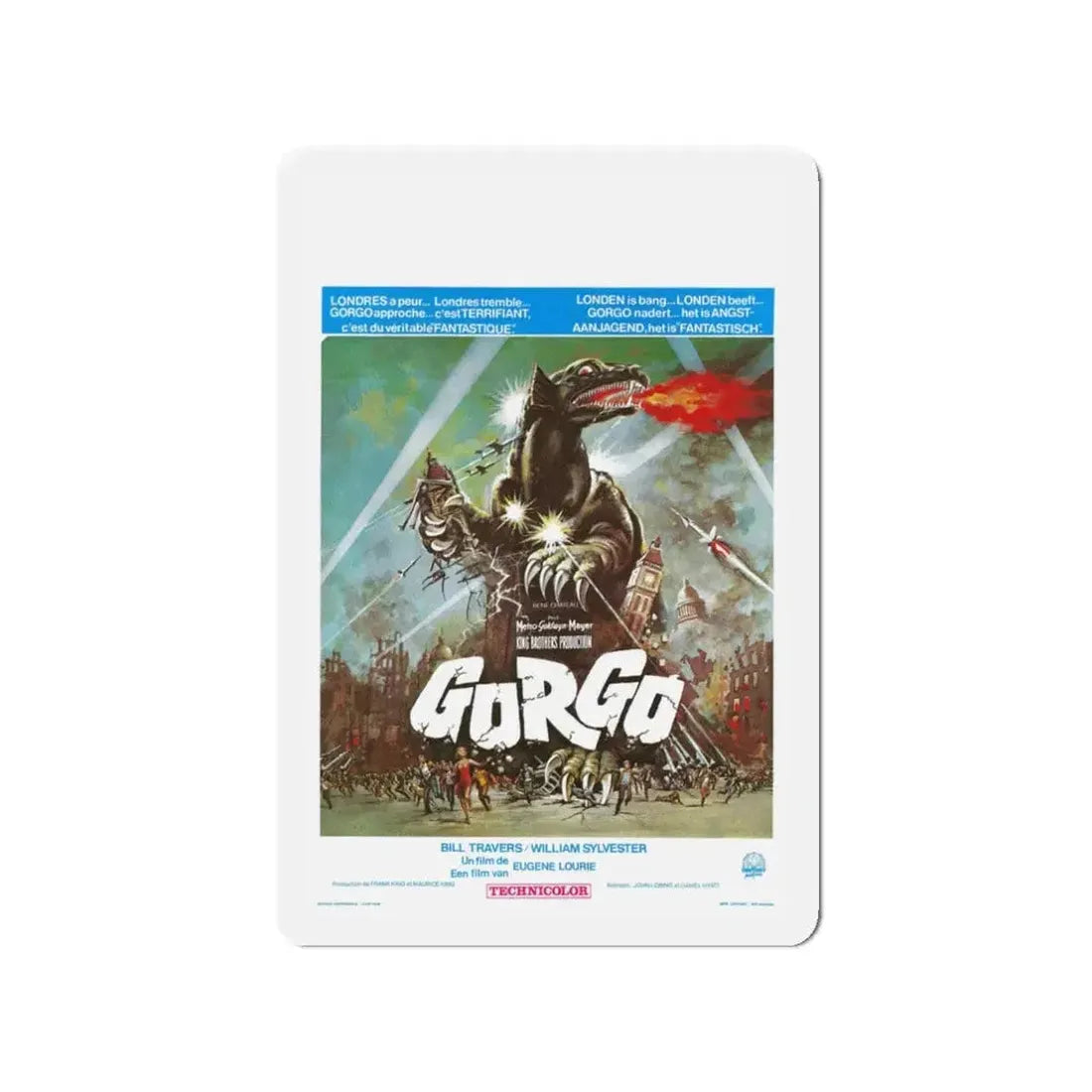 GORGO (BELGIAN) 1961 Movie Poster - Refrigerator Magnet - The Sticker Space