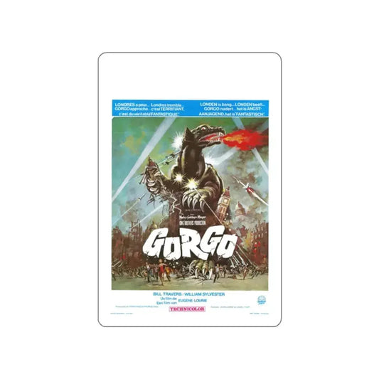 GORGO (BELGIAN) 1961 Movie Poster STICKER Vinyl Die-Cut Decal 2 Inch - The Sticker Space