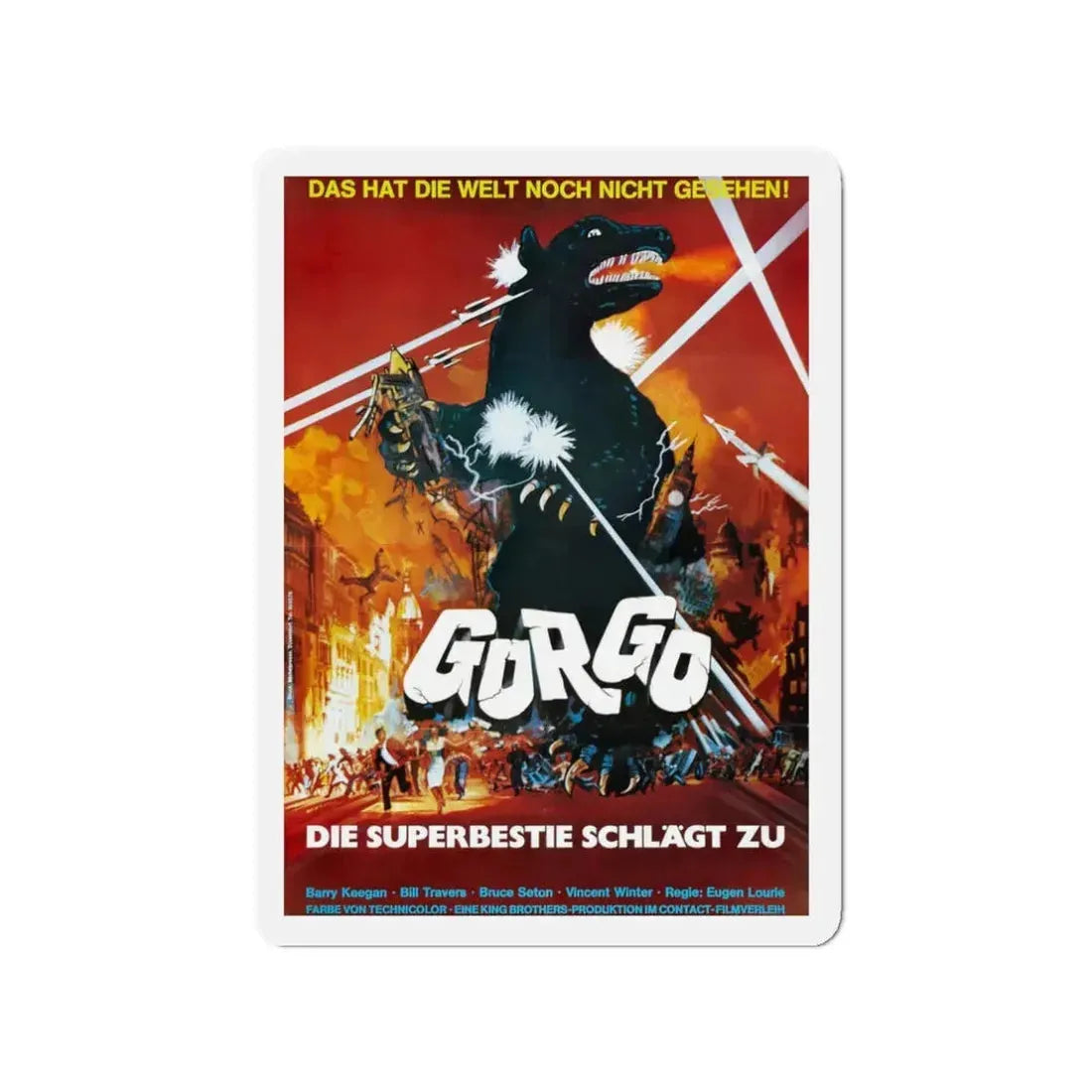 GORGO (GERMAN) 1961 Movie Poster - Refrigerator Magnet 3 Inch - The Sticker Space