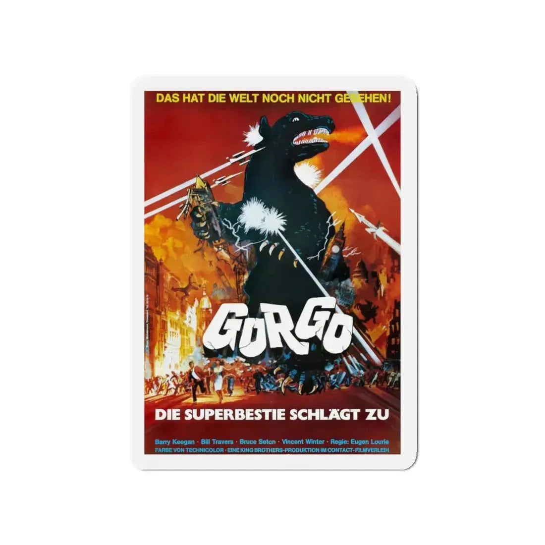 GORGO (GERMAN) 1961 Movie Poster - Refrigerator Magnet 4 Inch - The Sticker Space
