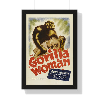 GORILLA WOMAN (FORBIDDEN ADVENTURE) 1937 - Framed Movie Poster-16″ x 24″-The Sticker Space