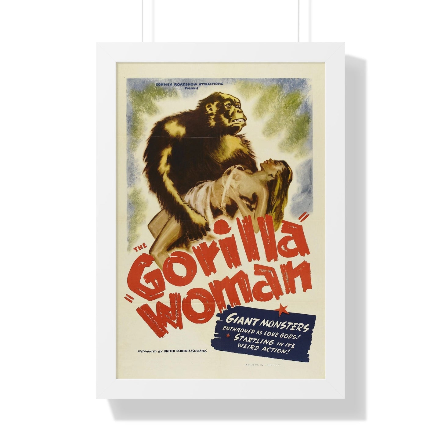 GORILLA WOMAN (FORBIDDEN ADVENTURE) 1937 - Framed Movie Poster-16″ x 24″-The Sticker Space