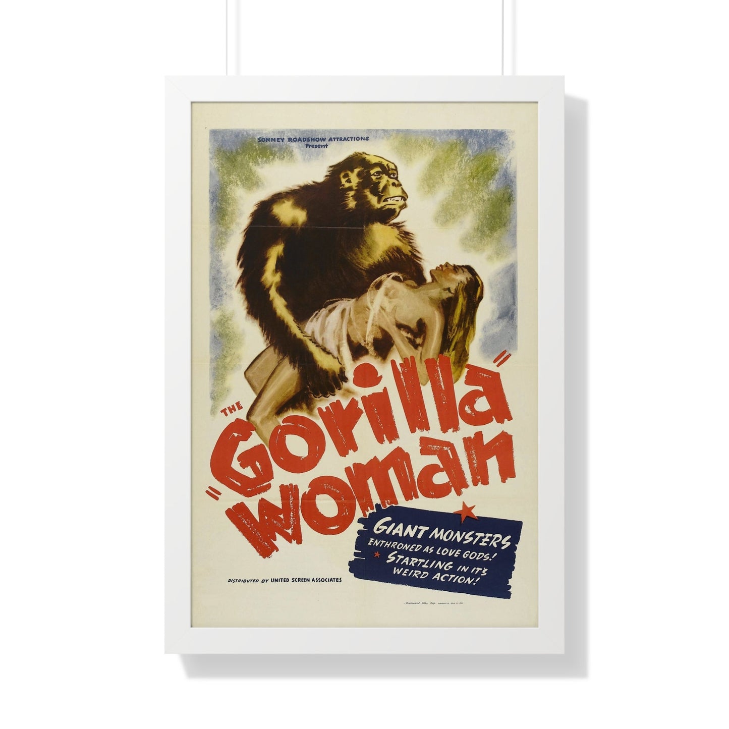 GORILLA WOMAN (FORBIDDEN ADVENTURE) 1937 - Framed Movie Poster-20" x 30"-The Sticker Space