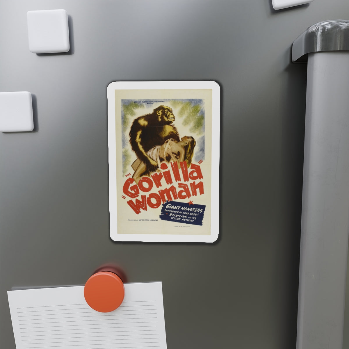 GORILLA WOMAN (FORBIDDEN ADVENTURE) 1937 Movie Poster - Die-Cut Magnet-The Sticker Space