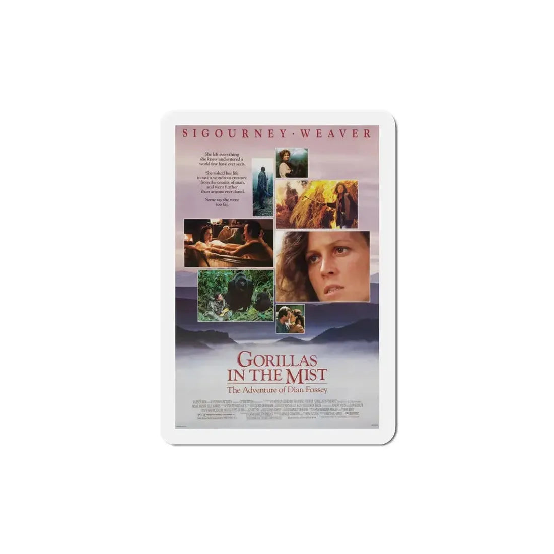 Gorillas in the Mist 1988 Movie Poster Refrigerator Magnet 4 Inch - The Sticker Space