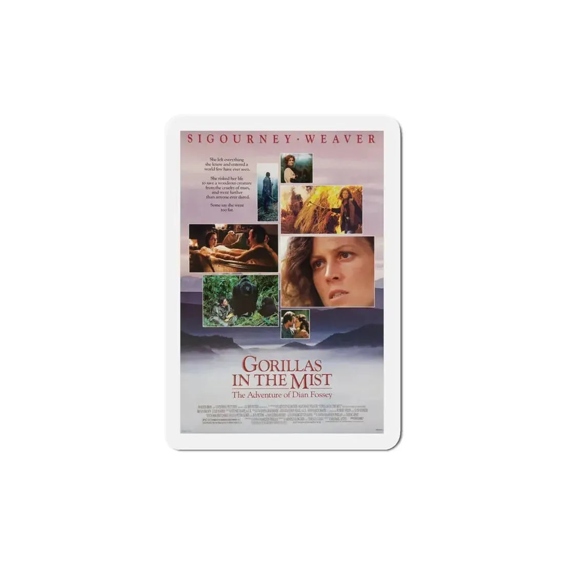 Gorillas in the Mist 1988 Movie Poster Refrigerator Magnet 5 Inch - The Sticker Space