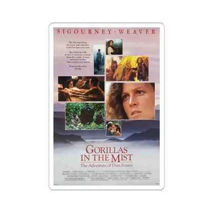 Gorillas in the Mist 1988 Movie Poster - STICKER Vinyl Kiss-Cut Decal 3 Inch White - The Sticker Space