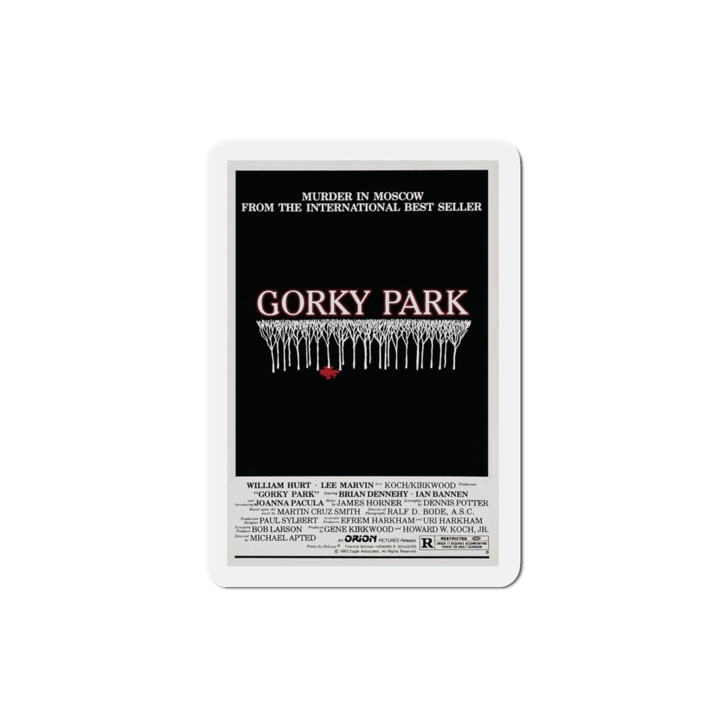 Gorky Park 1983 Movie Poster Die-Cut Magnet-3" x 3"-The Sticker Space