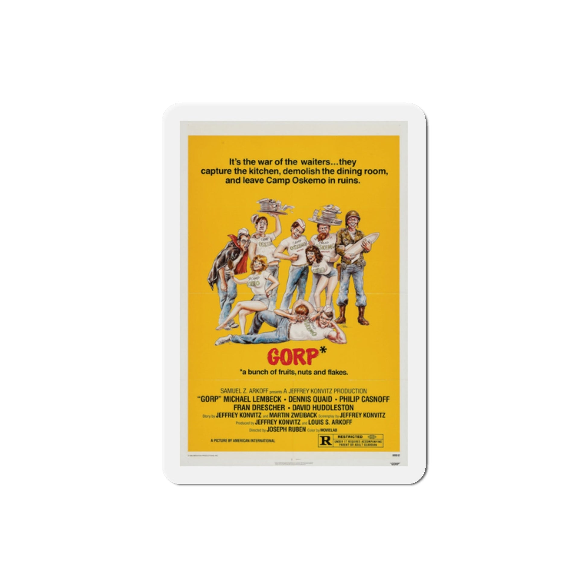 Gorp 1980 Movie Poster Die-Cut Magnet-2" x 2"-The Sticker Space