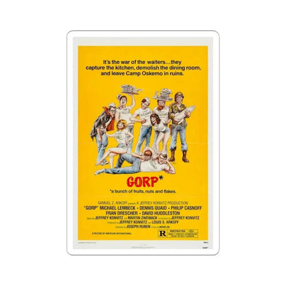 Gorp 1980 Movie Poster - STICKER Vinyl Kiss-Cut Decal 6 Inch White - The Sticker Space