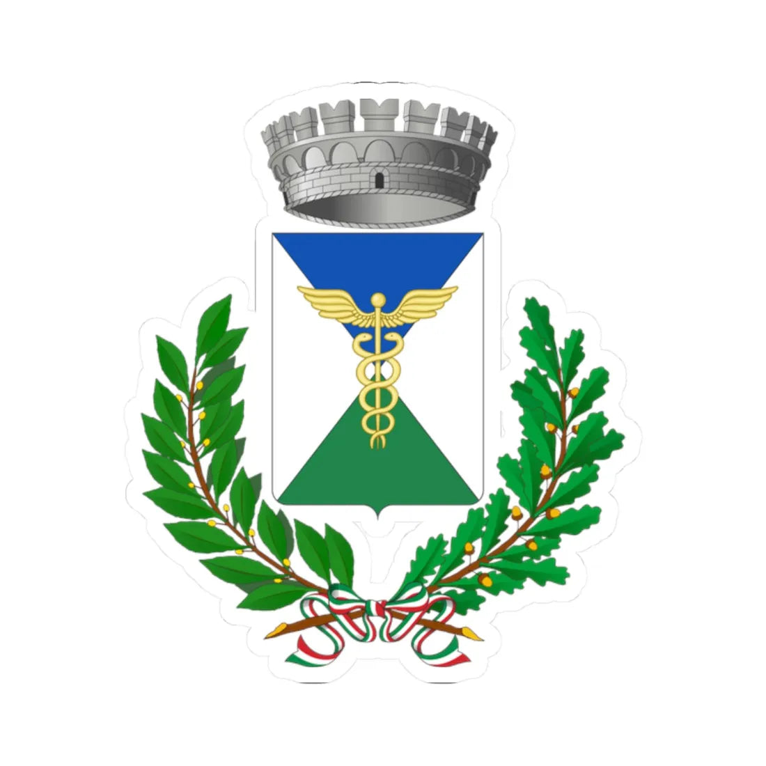 Gosaldo-Stemma (Italy) (Coat of Arms) STICKER Vinyl Kiss-Cut Decal 2 Inch White - The Sticker Space