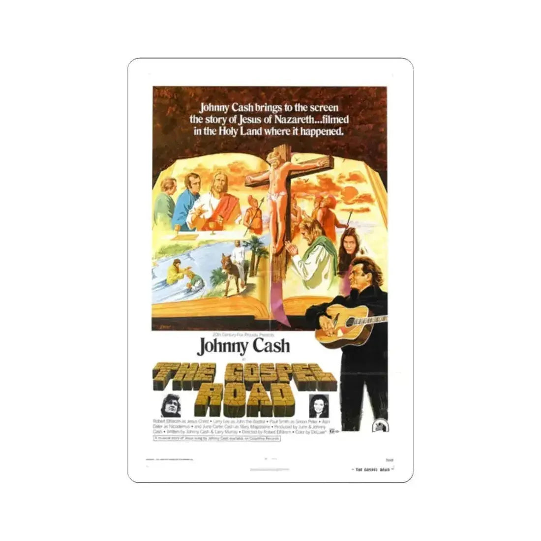 Gospel Road 1973 Movie Poster - STICKER Vinyl Kiss-Cut Decal 2 Inch White - The Sticker Space