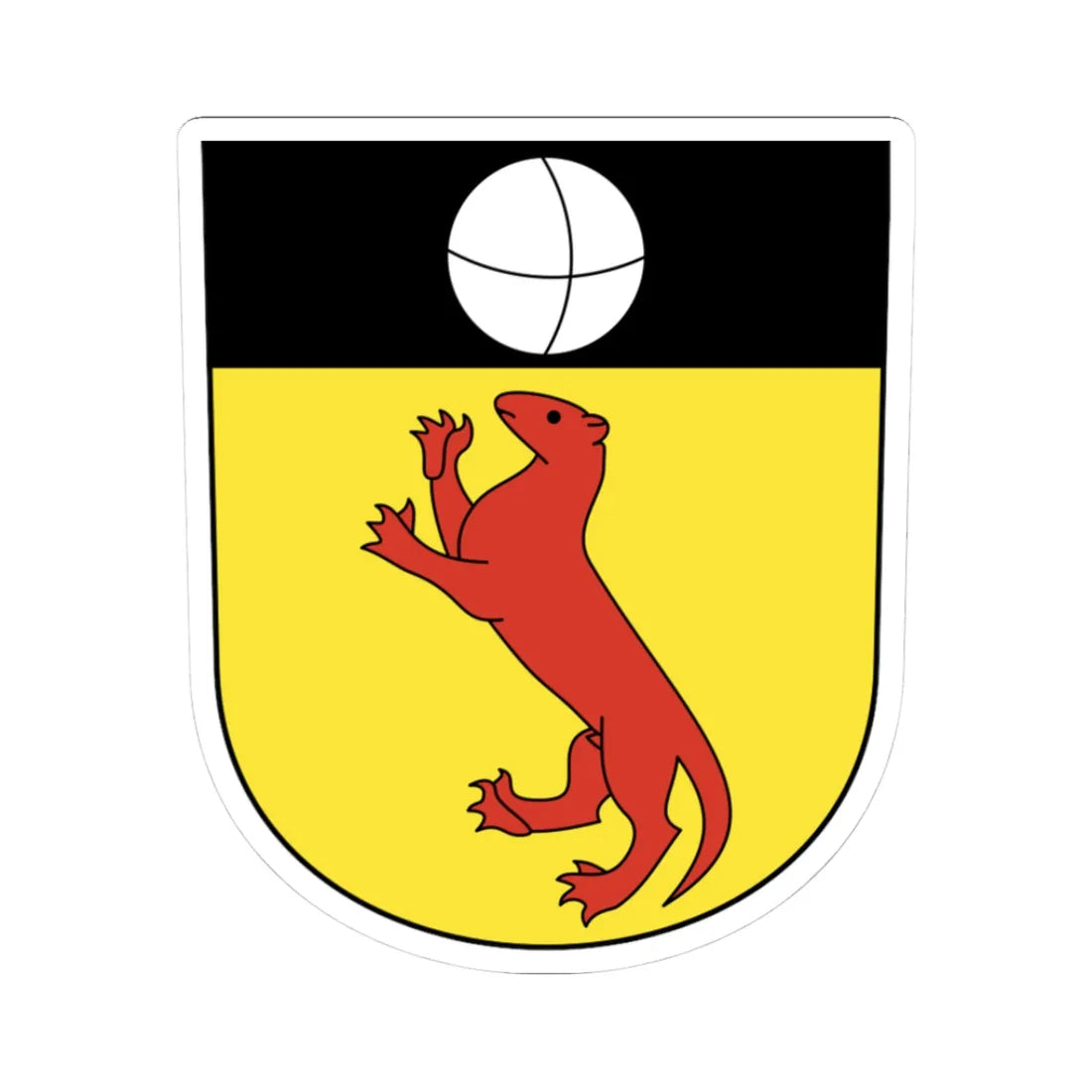Gossau-blazon (Switzerland) (Coat of Arms) STICKER Vinyl Kiss-Cut Decal 3 Inch White - The Sticker Space