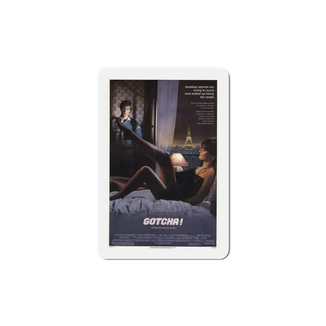 Gotcha! 1985 Movie Poster Refrigerator Magnet 6 Inch - The Sticker Space