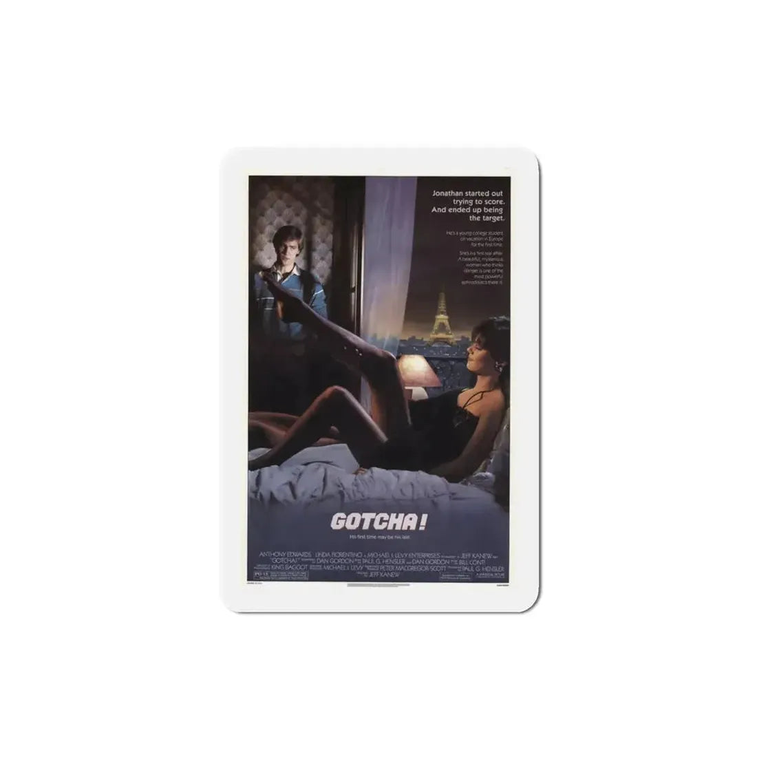 Gotcha! 1985 Movie Poster Refrigerator Magnet - The Sticker Space