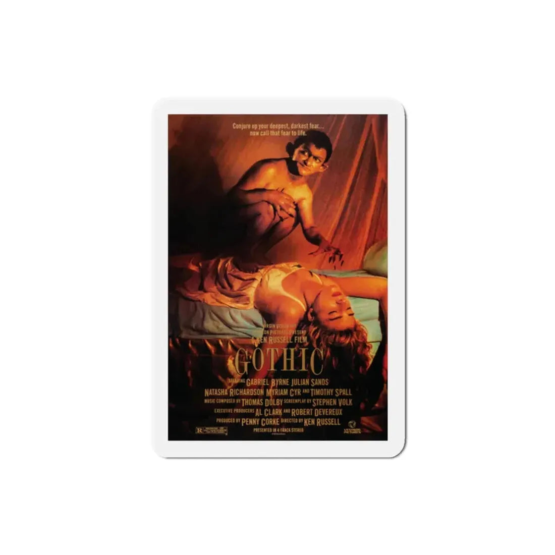 Gothic 1987 Movie Poster Refrigerator Magnet 2 Inch - The Sticker Space