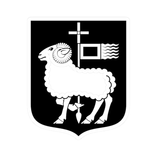 Gotland arms black (Sweden) (Coat of Arms) STICKER Vinyl Kiss-Cut Decal 2 Inch White - The Sticker Space