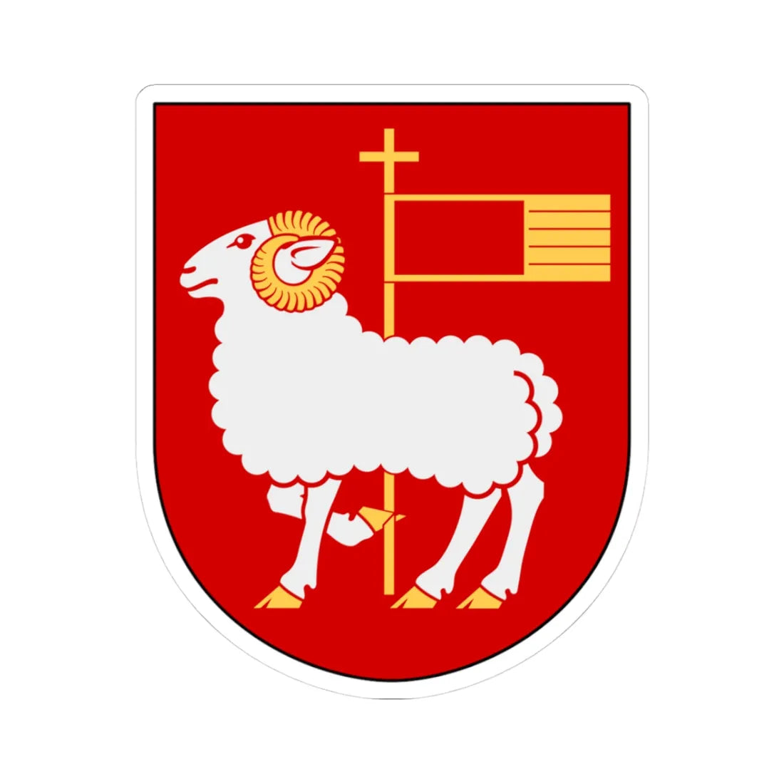 Gotland kommunvapen (Sweden) (Coat of Arms) STICKER Vinyl Kiss-Cut Decal - The Sticker Space