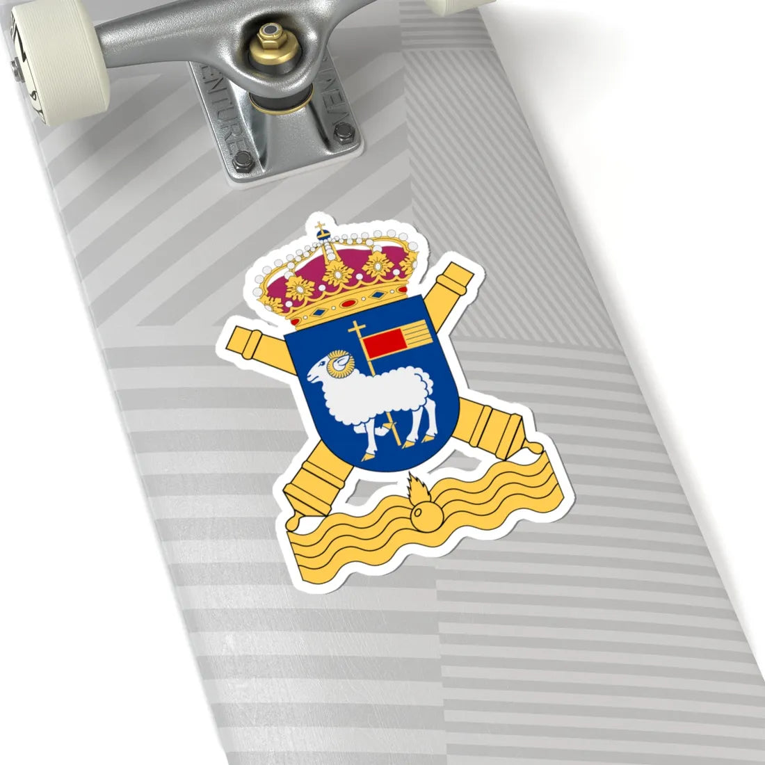 Gotlands kustartilleriregemente vapen (Sweden) (Coat of Arms) STICKER Vinyl Kiss-Cut Decal - The Sticker Space