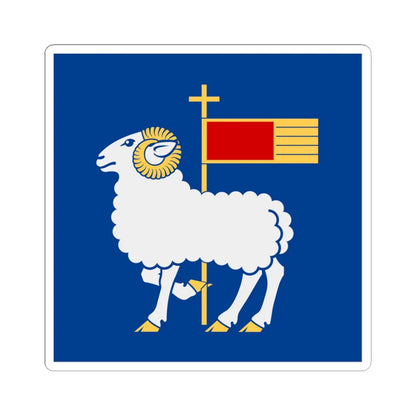 Gotlands lan vapenflagga (Sweden) STICKER Vinyl Kiss-Cut Decal 3 Inch White - The Sticker Space