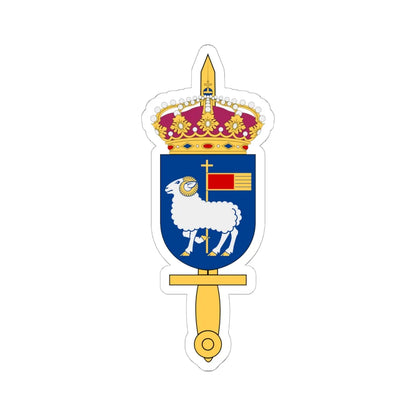 Gotlands militärdistriktsstab vapen (Sweden) (Coat of Arms) STICKER Vinyl Kiss-Cut Decal - The Sticker Space