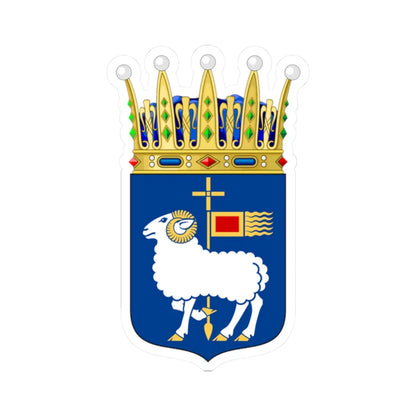 Gotlands vapen crowned (Sweden) (Coat of Arms) STICKER Vinyl Kiss-Cut Decal 2 Inch White - The Sticker Space