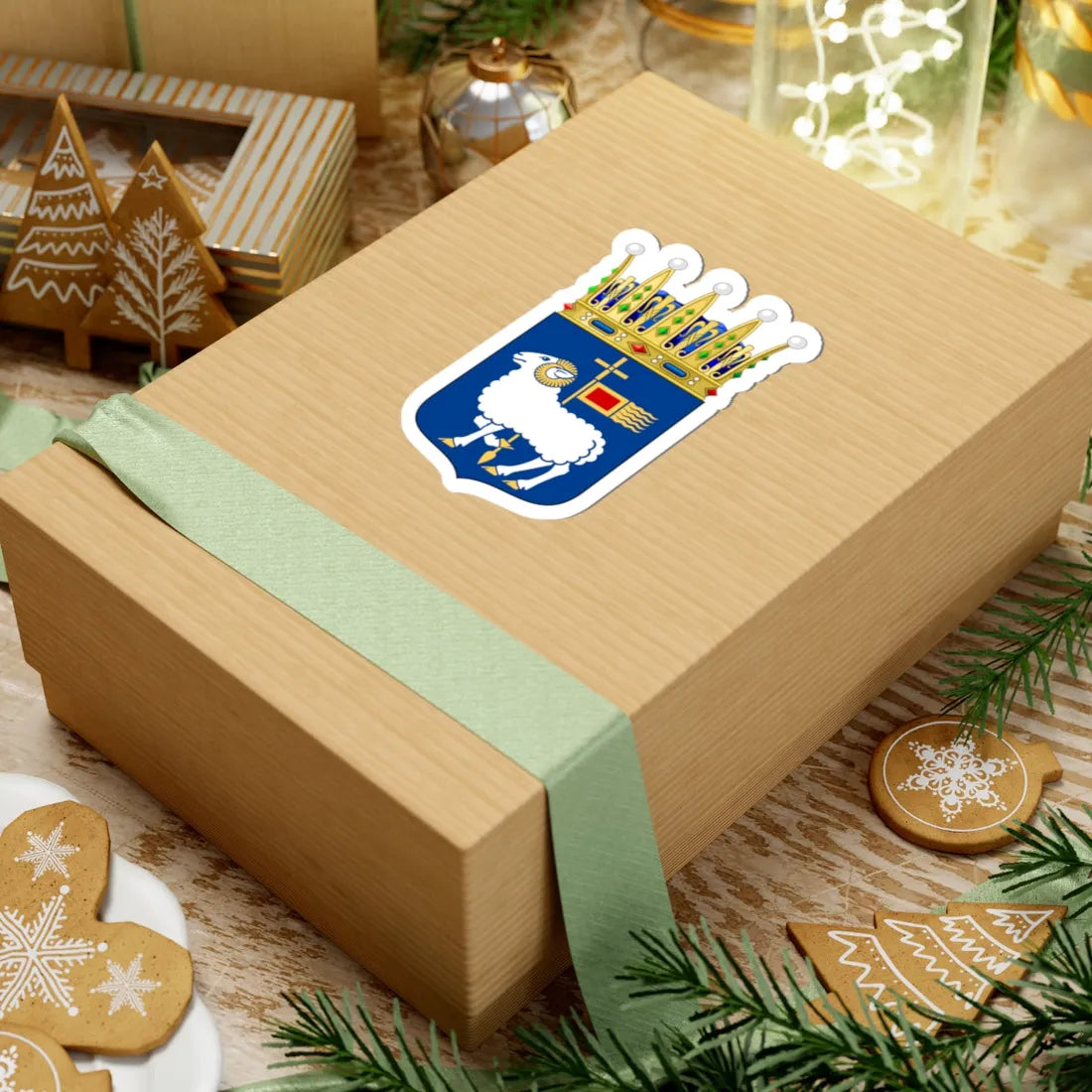 Gotlands vapen crowned (Sweden) (Coat of Arms) STICKER Vinyl Kiss-Cut Decal - The Sticker Space