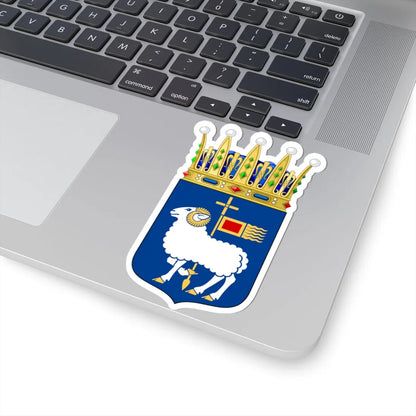 Gotlands vapen crowned (Sweden) (Coat of Arms) STICKER Vinyl Kiss-Cut Decal - The Sticker Space