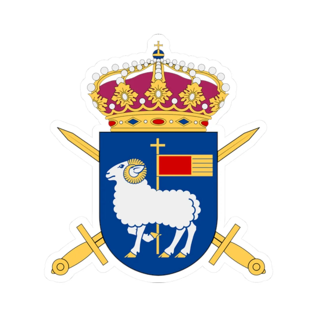 Gotlandsgruppen vapen (Sweden) (Coat of Arms) STICKER Vinyl Kiss-Cut Decal 2 Inch White - The Sticker Space