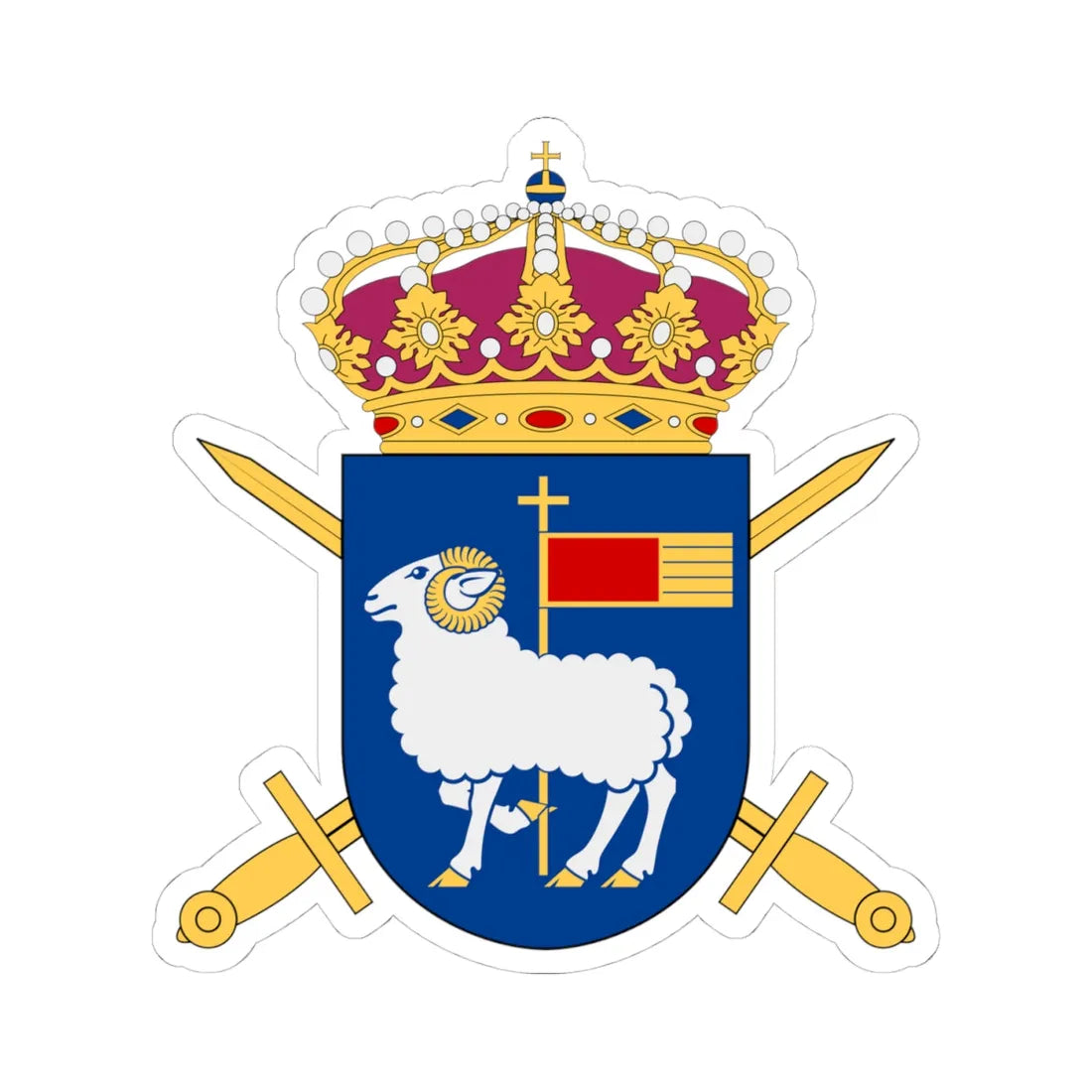 Gotlandsgruppen vapen (Sweden) (Coat of Arms) STICKER Vinyl Kiss-Cut Decal 4 Inch White - The Sticker Space