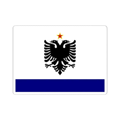 Government Ensign of Albania 1958-1992 (Albania) STICKER Vinyl Kiss-Cut Decal 2 Inch White - The Sticker Space